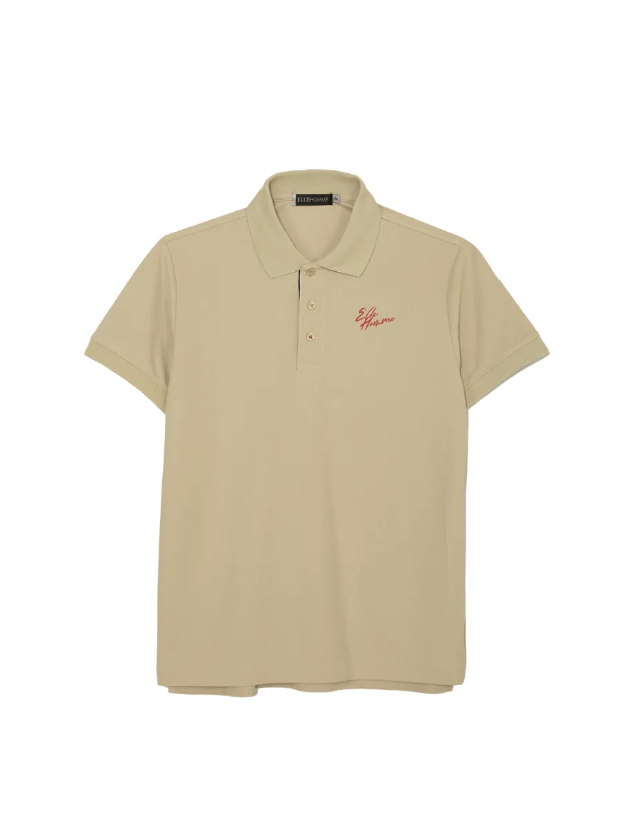 ELLE HOMME Men Polo shirt short sleeves Smart fit W8K911 - Yellow