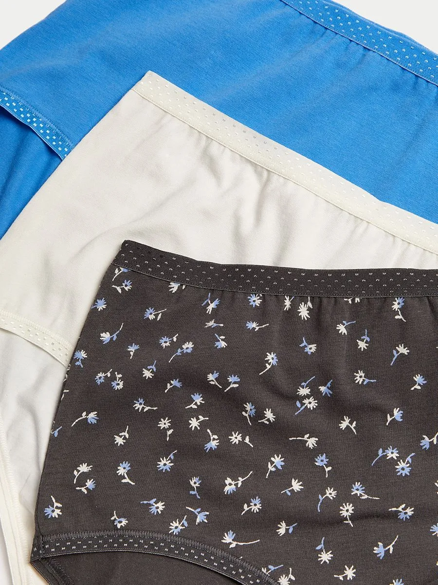 MARKS & SPENCER Women Full Briefs Cotton Rich 3pk