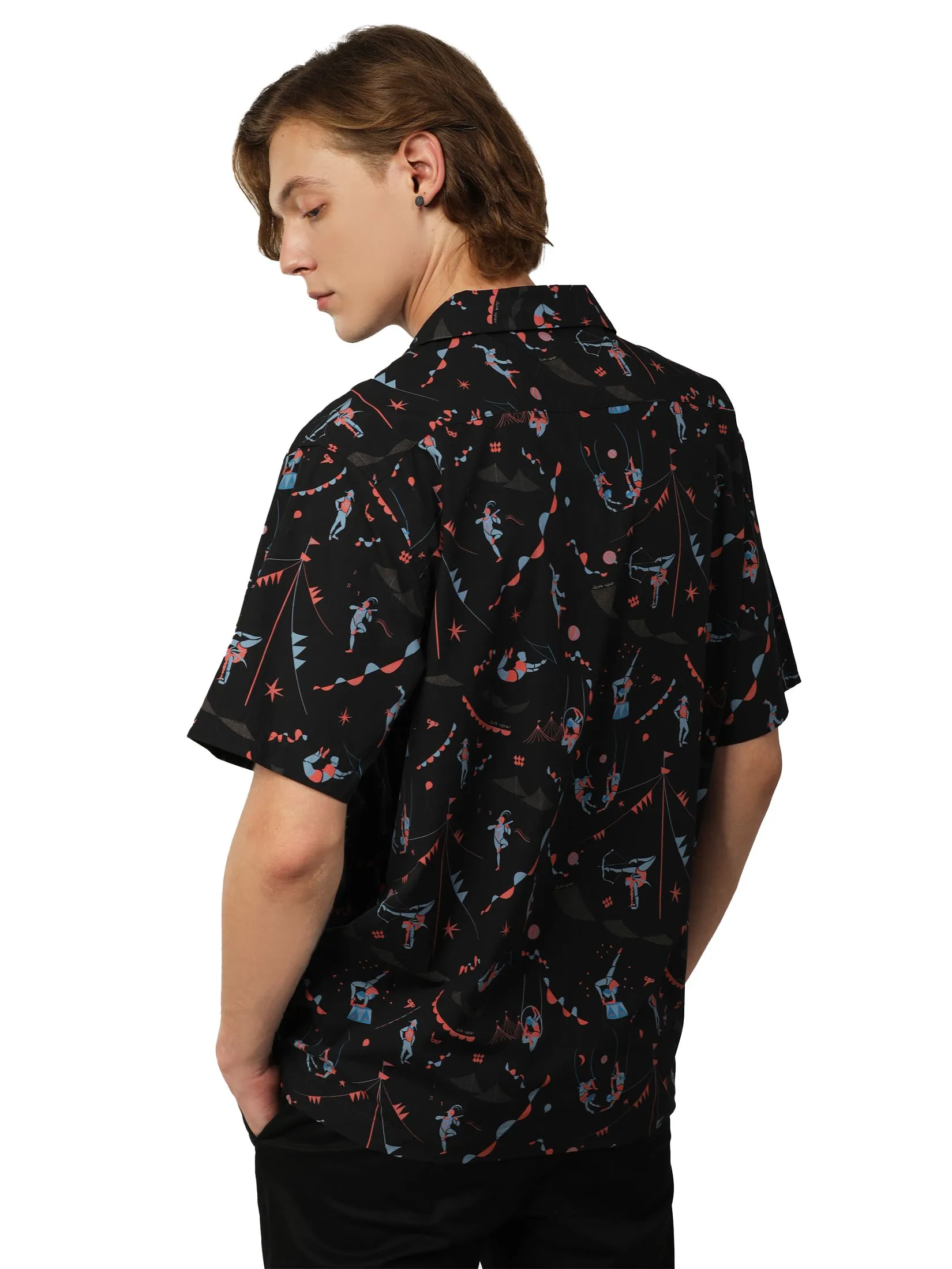 JOHN HENRY Men's Short Sleeves Shirts (Relaxed Fit) MERRIMENT Navy