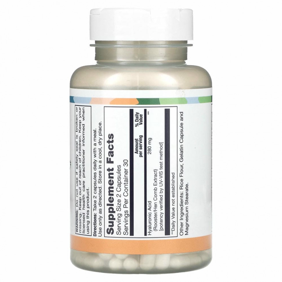 LifeTime Vitamins, Натуральная гиалуроновая кислота, 140 мг, 60 капсул