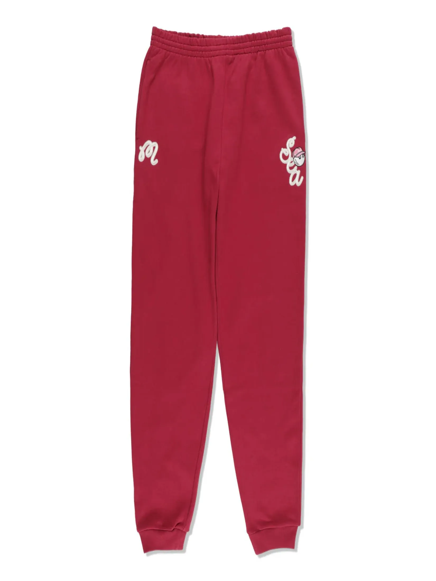 MALBON GOLF MALBON x WDS SWEAT PANT IN BERGUNDY