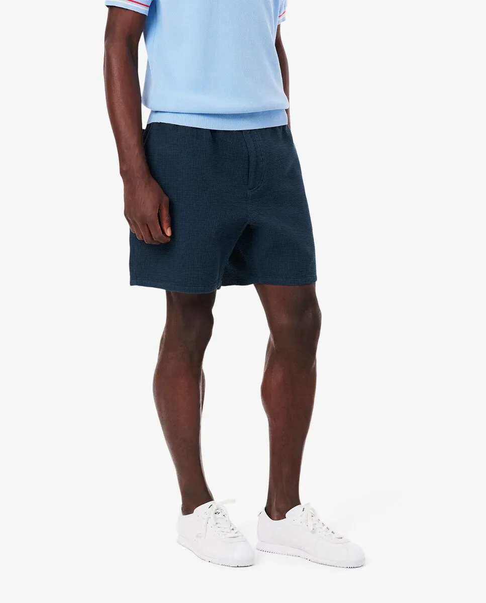 LACOSTE Lightweight Textured Shorts Blue