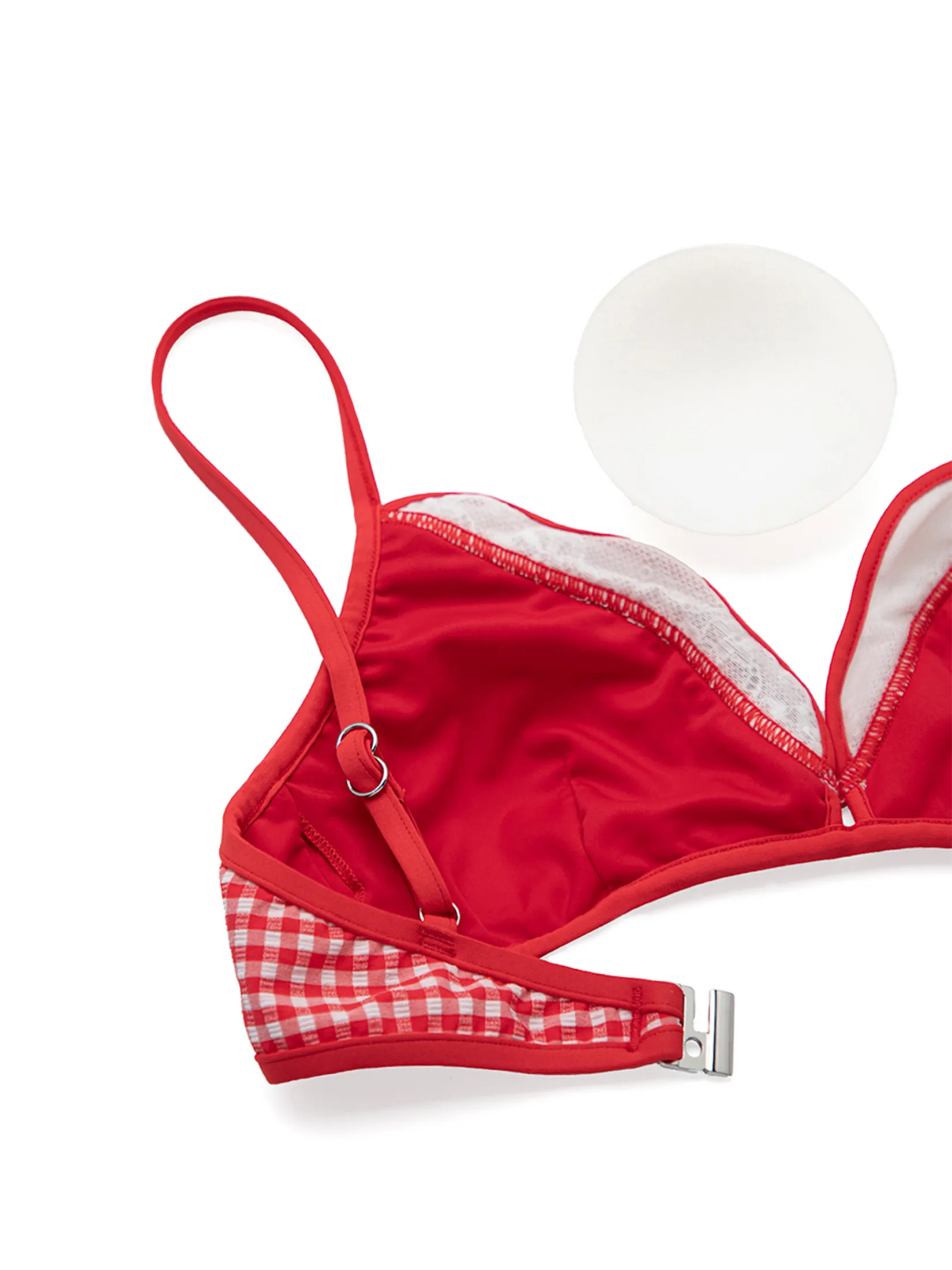 SABINA Sabina x Aprilpoolday Clara Swim Top - Dark Red