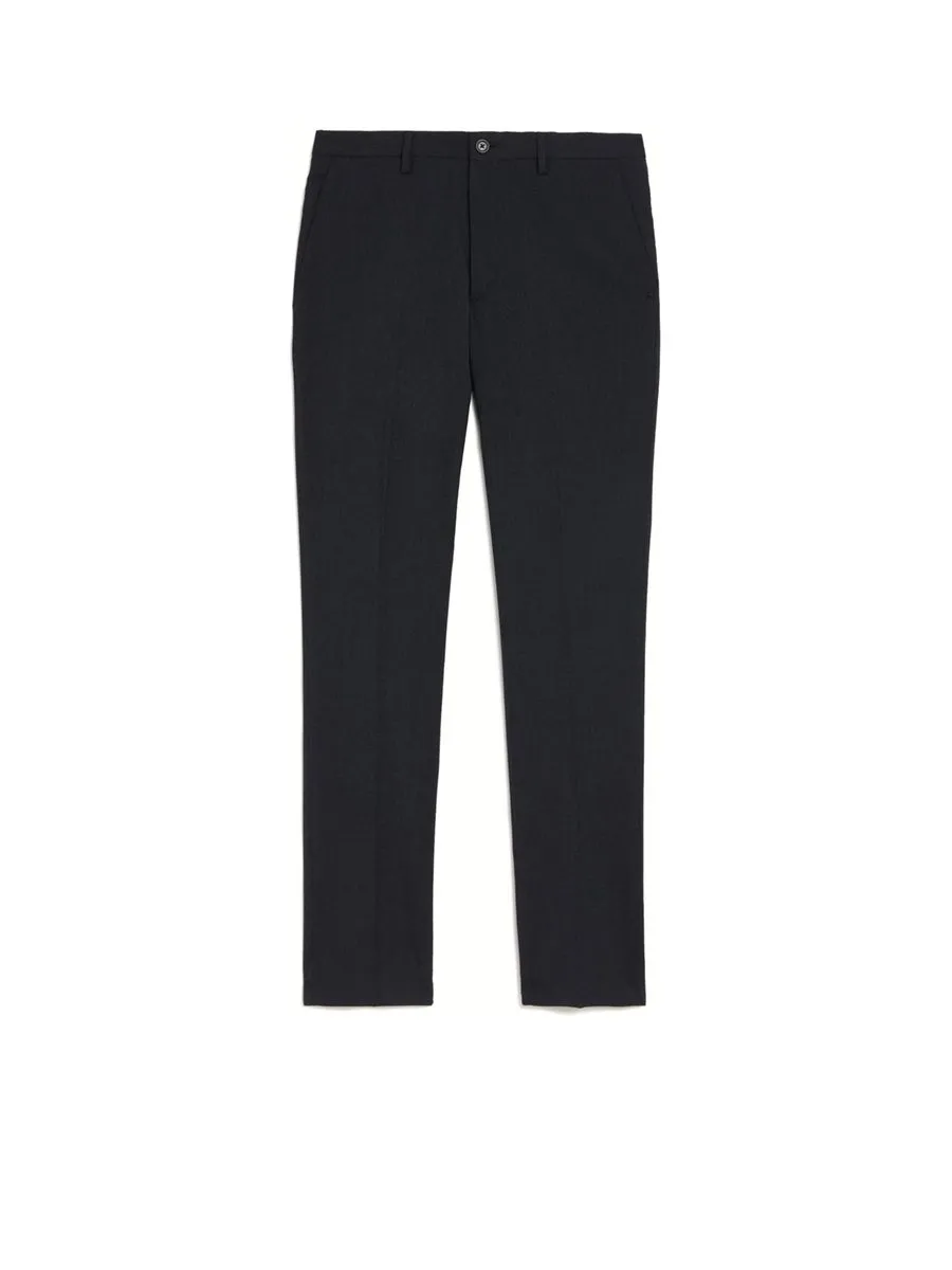 MARKS & SPENCER Men Trousers Slim Fit Flat Front Stretch VP_Charcoal