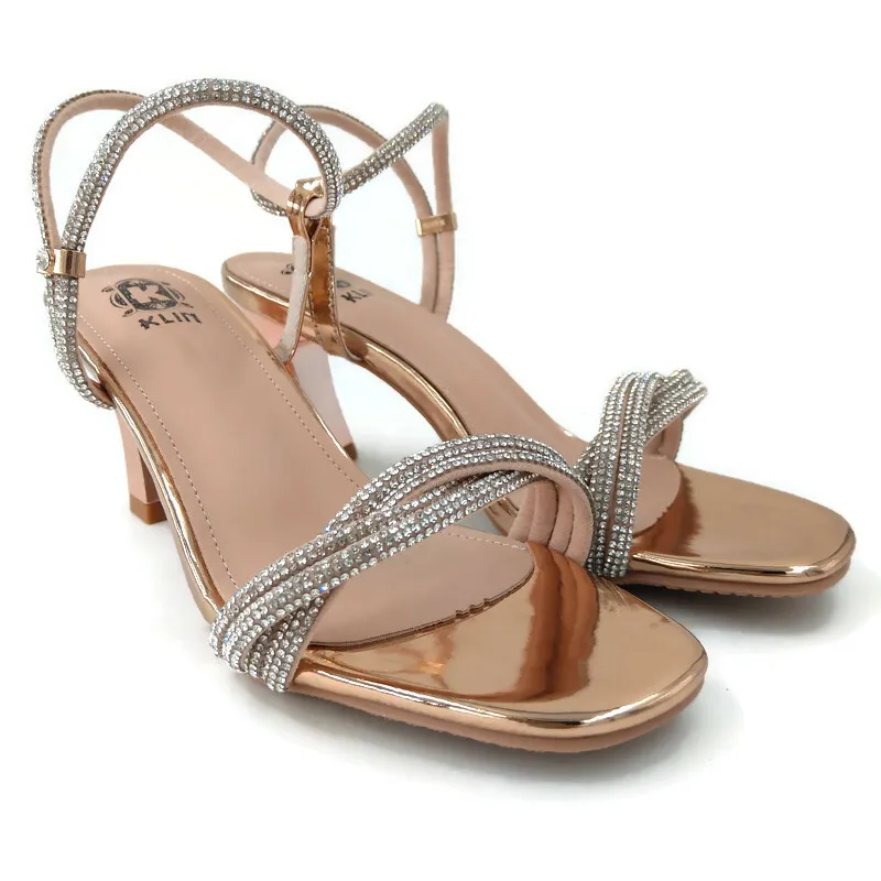 KLIN Woman Slingback High Heels Champagne