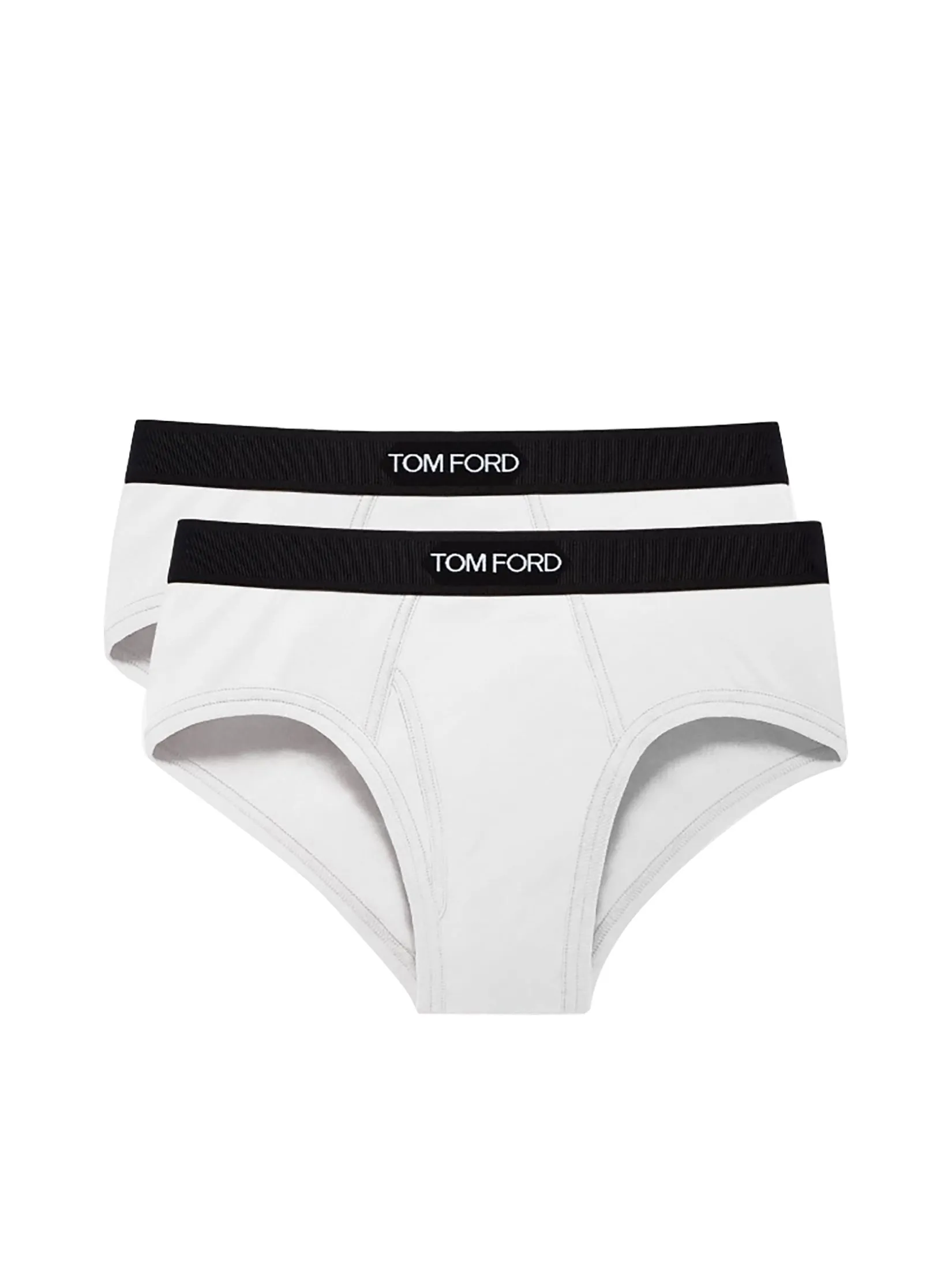 TOM FORD UNDERWEAR Men Brief Cotton Pack 2 Pcs White