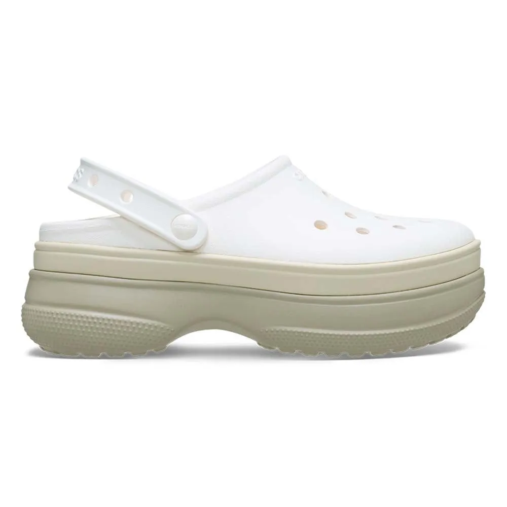 CROCS Unisex Casual Shoes Classic Stacked Clog White - CR024SH030EMTH