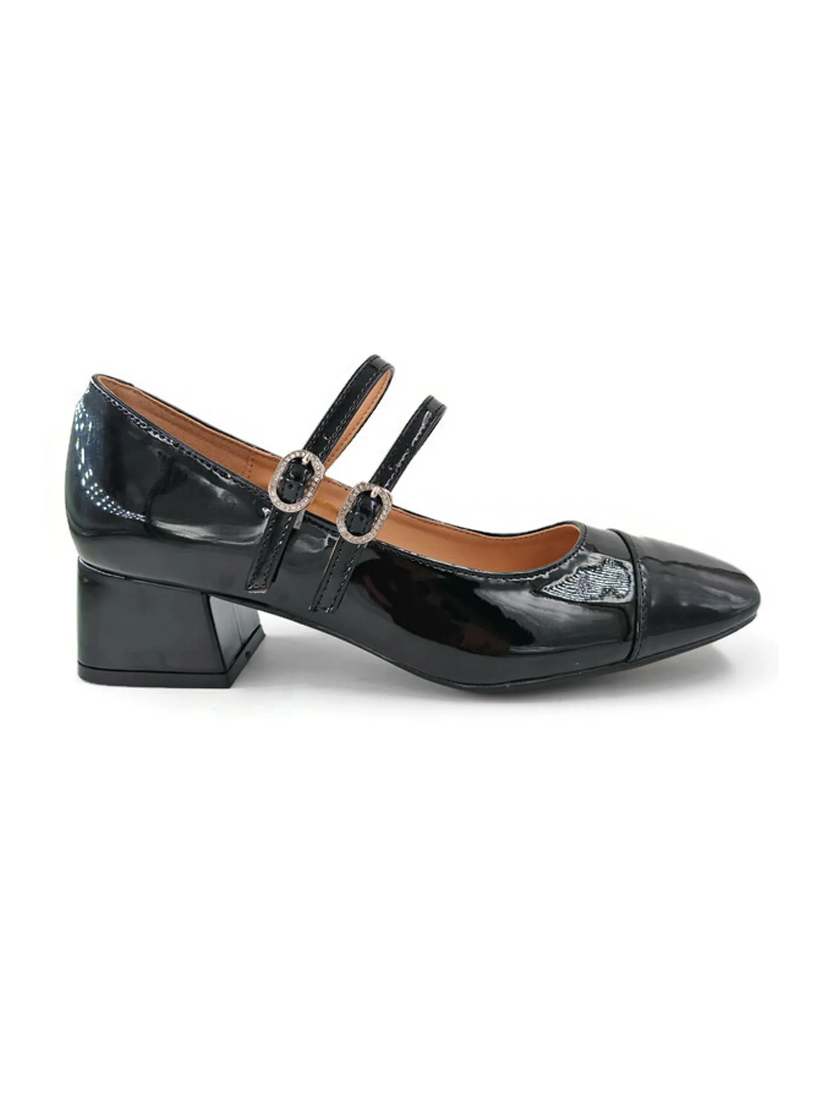 KLIN Woman Rounded Toe Mary Janes Black