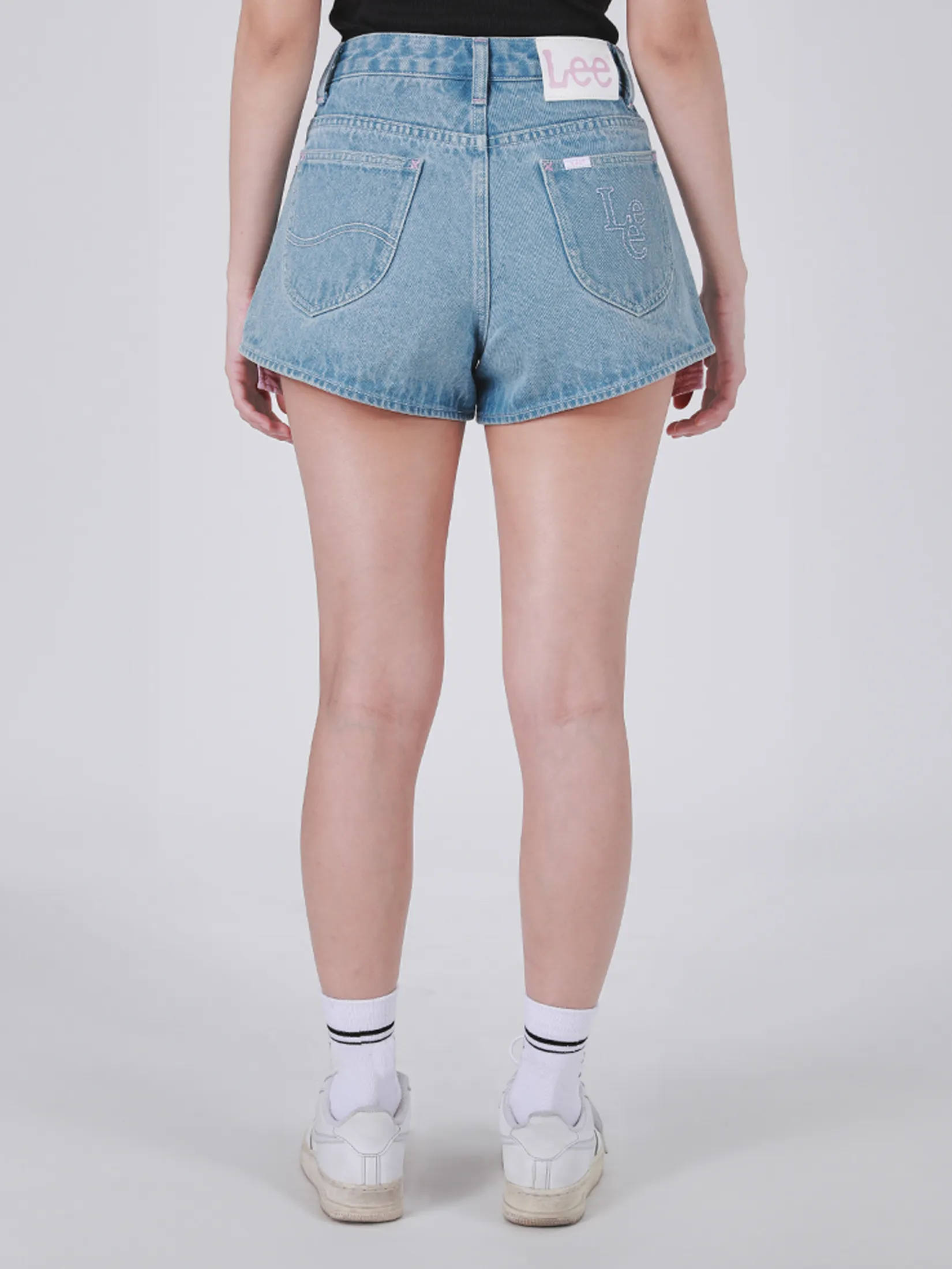 LEE Women s Shorts Lee Pink Collection Light Indigo