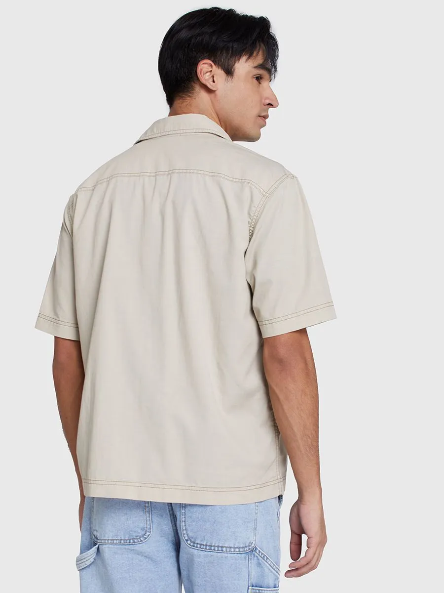 DEFRY 01 Men Shirt Short-Sleeves with Collar