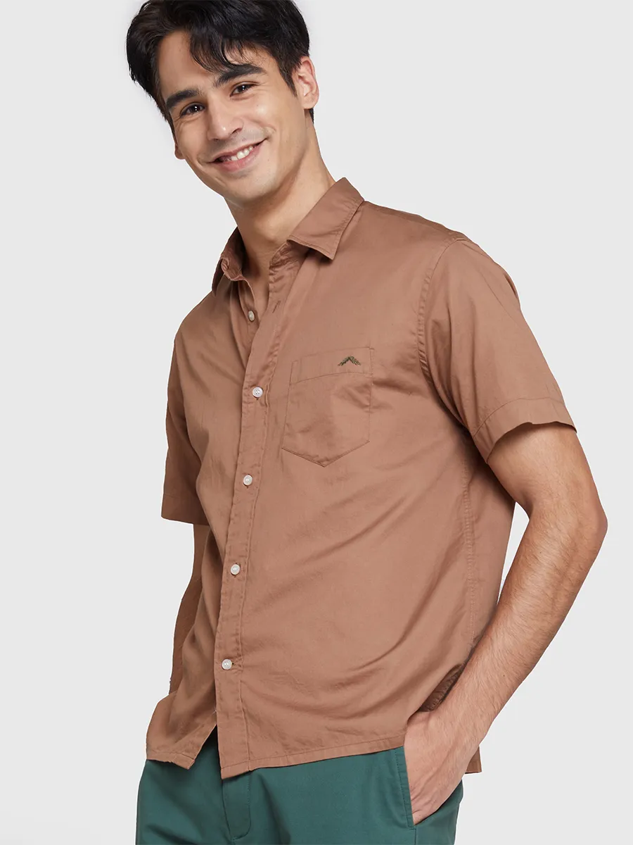 ALUMNUS Men Shirt Short Sleeve Collared