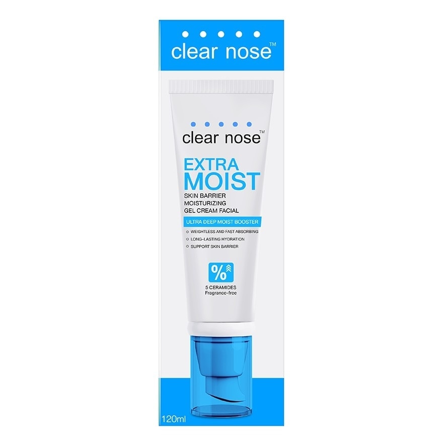 Clear Nose Extra Moist Skin Barrier Moisturizing Gel Cream Facial 120 Ml. - Blue