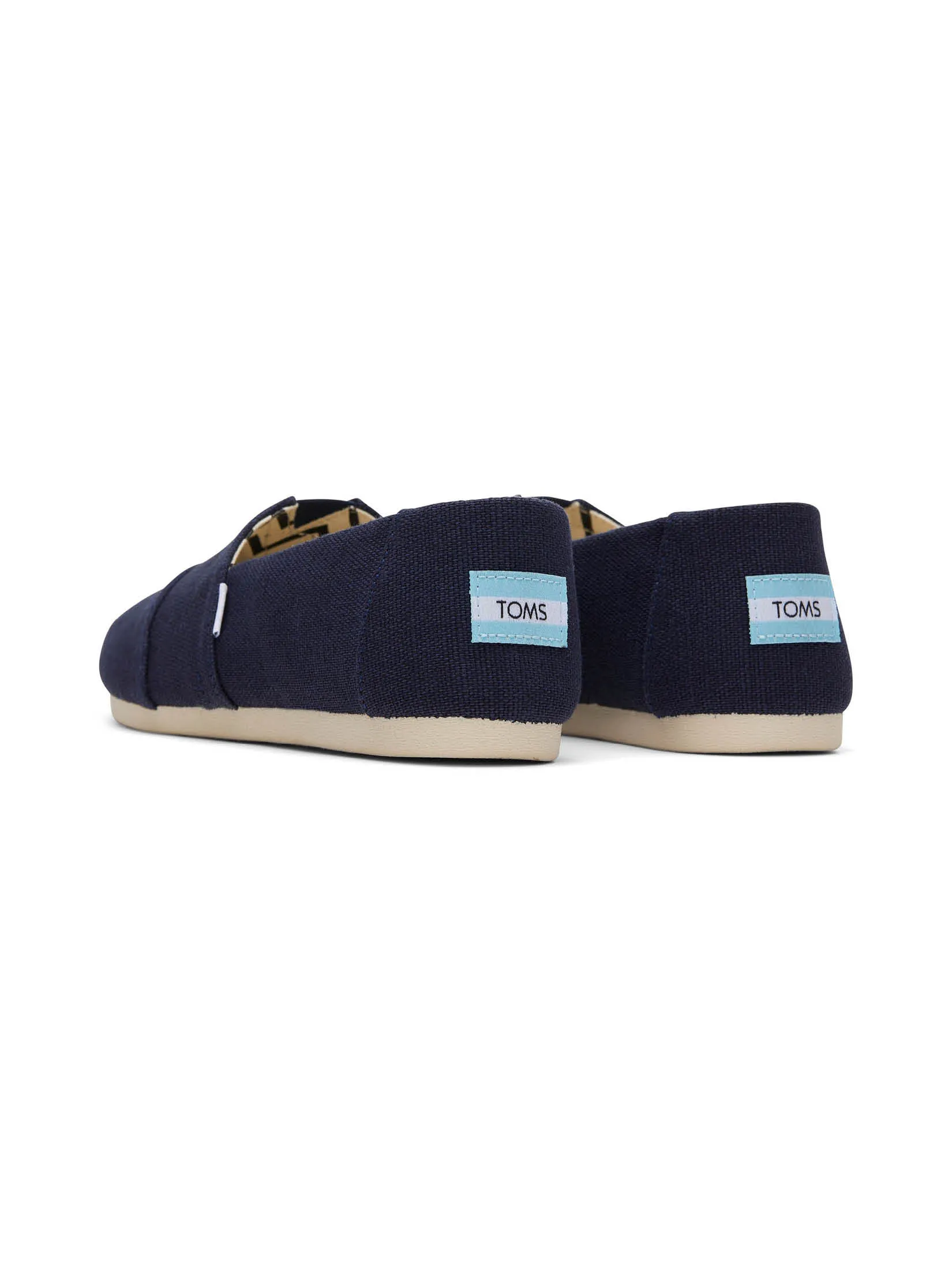 TOMS Women Shoe Slip On Alpargata Navy Heritage Canvas
