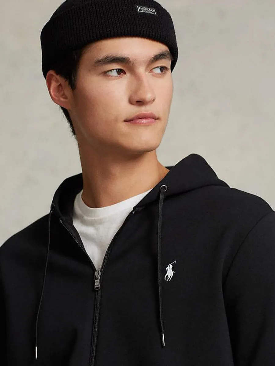 POLO RALPH LAUREN Men Jacket-Double-Knit Full-Zip Hoodie-Black