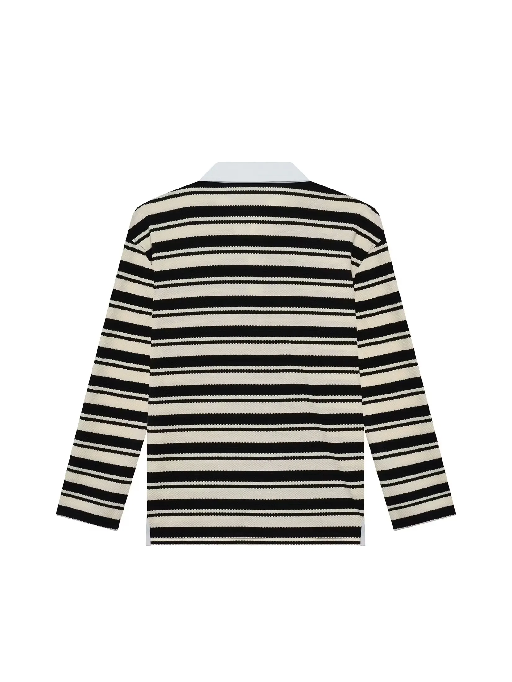 MOO [MOO 6/25] Sailor Striped Knitted Shirt White+Black