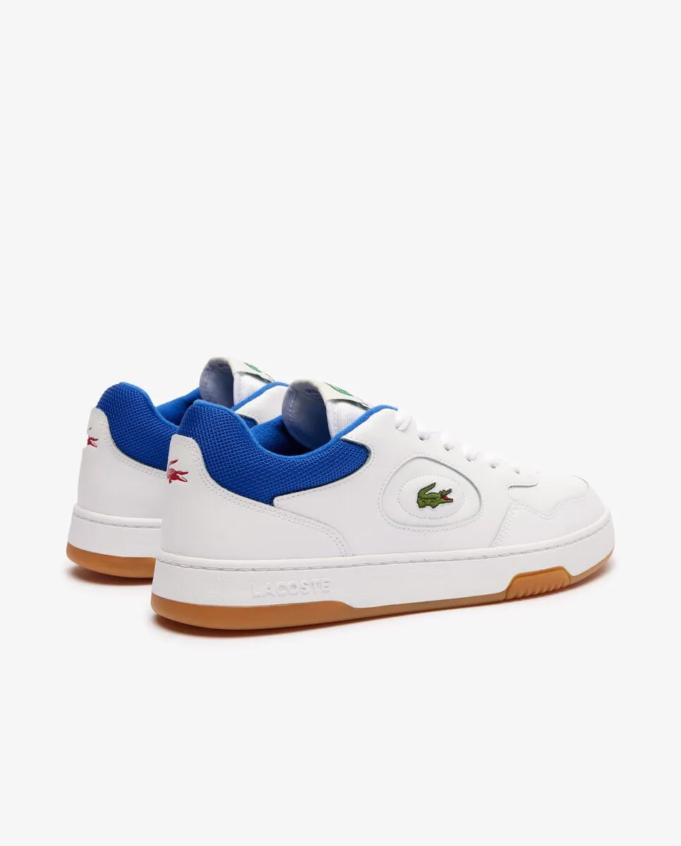 LACOSTE Men’s Lineset Contrasted Leather Trainers White