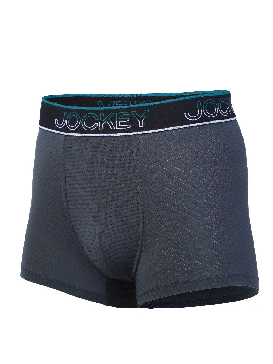 JOCKEY UNDERWEAR Men's PERFORMANCE TRUNKS DARK GREY