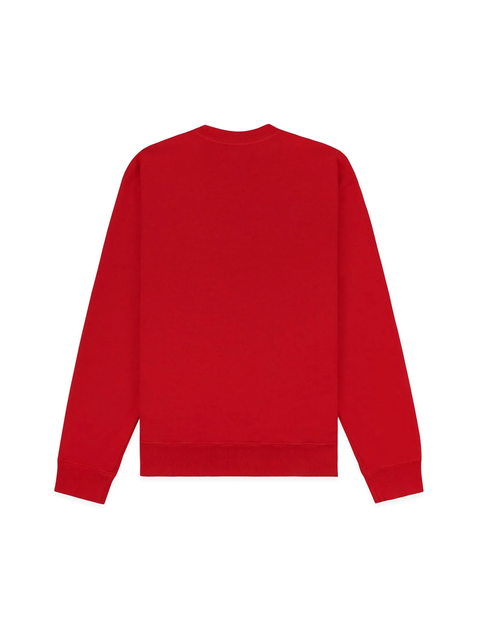 SPORTY & RICH Unisex Crewneck Varsity Crest - Ruby/White