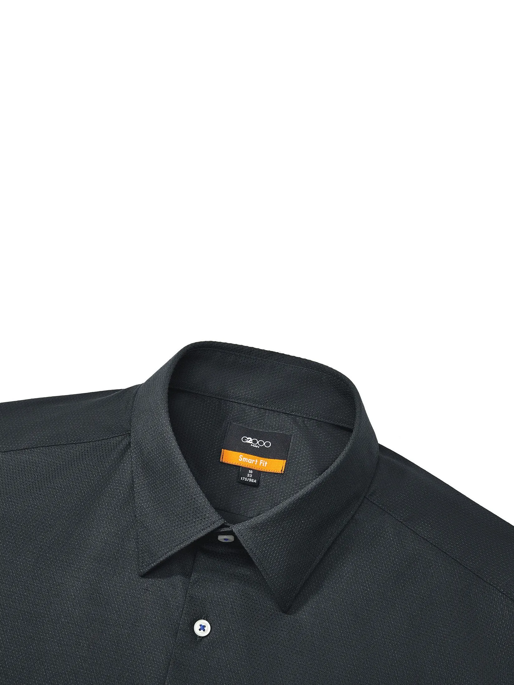 G2000 Men Clothing Non-Iron Cotton Blend Texture Shirt  Smart Fit - Dark Grey