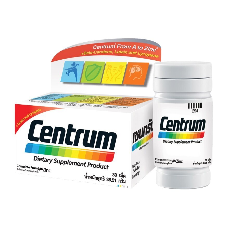Centrum Dietary Supplement Product Vitamin and Mineral 22 types 30 Tablets