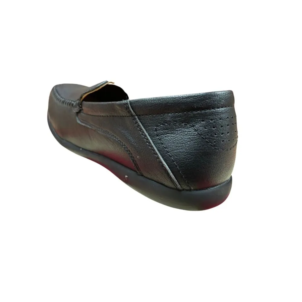 FREEWOOD SHOES Men Leather Loafer-Black