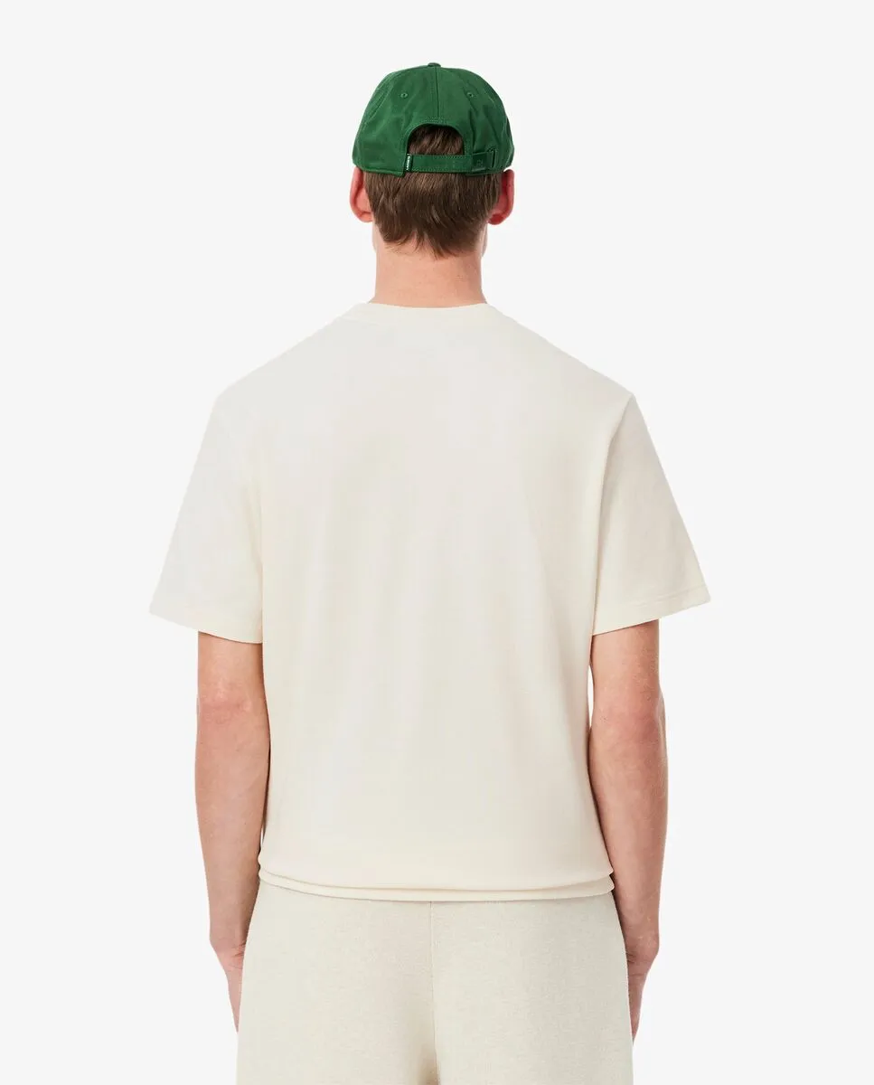 LACOSTE Embroidered Badge Piqu  T-Shirt White