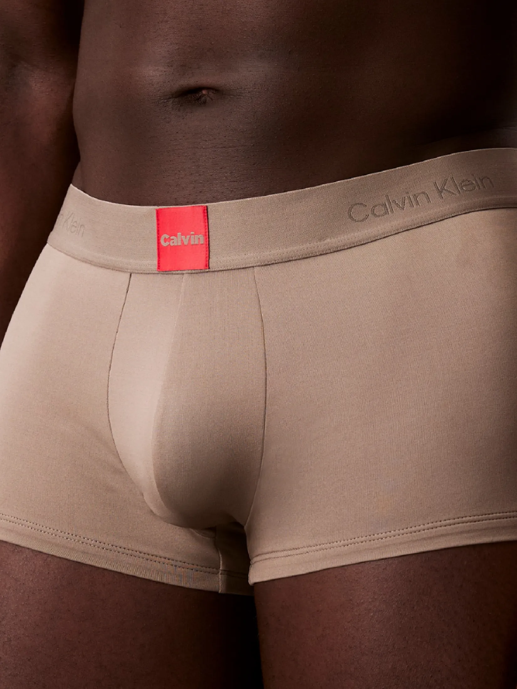 CALVIN KLEIN Men s Icon Logo Graphic Low Rise Trunk Camel