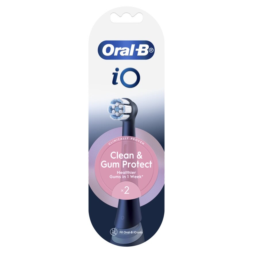 Oral-B iO Clean  Gum Protect Electric Toothbrush Head 2'S - Black