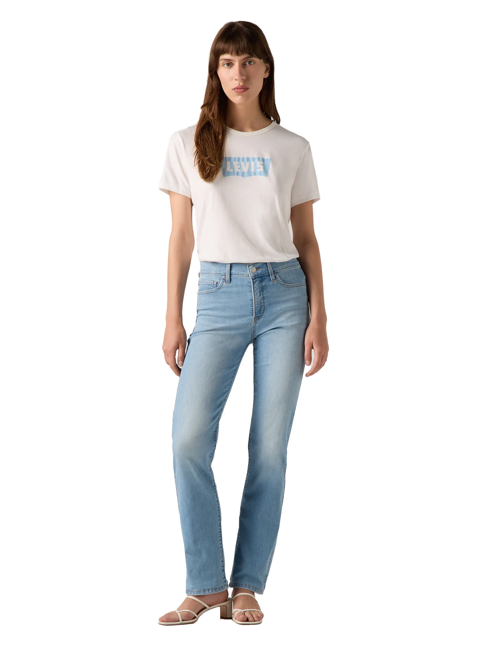 LEVI'S Women's 314 Shaping Straight Jeans Light Blue