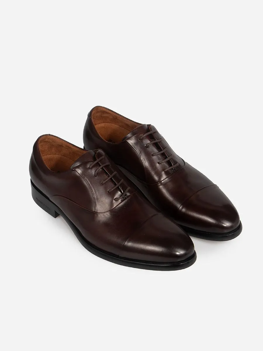KENNETH COLE MEN'S OXFORD SHOES ETHAN / DARK BROWN