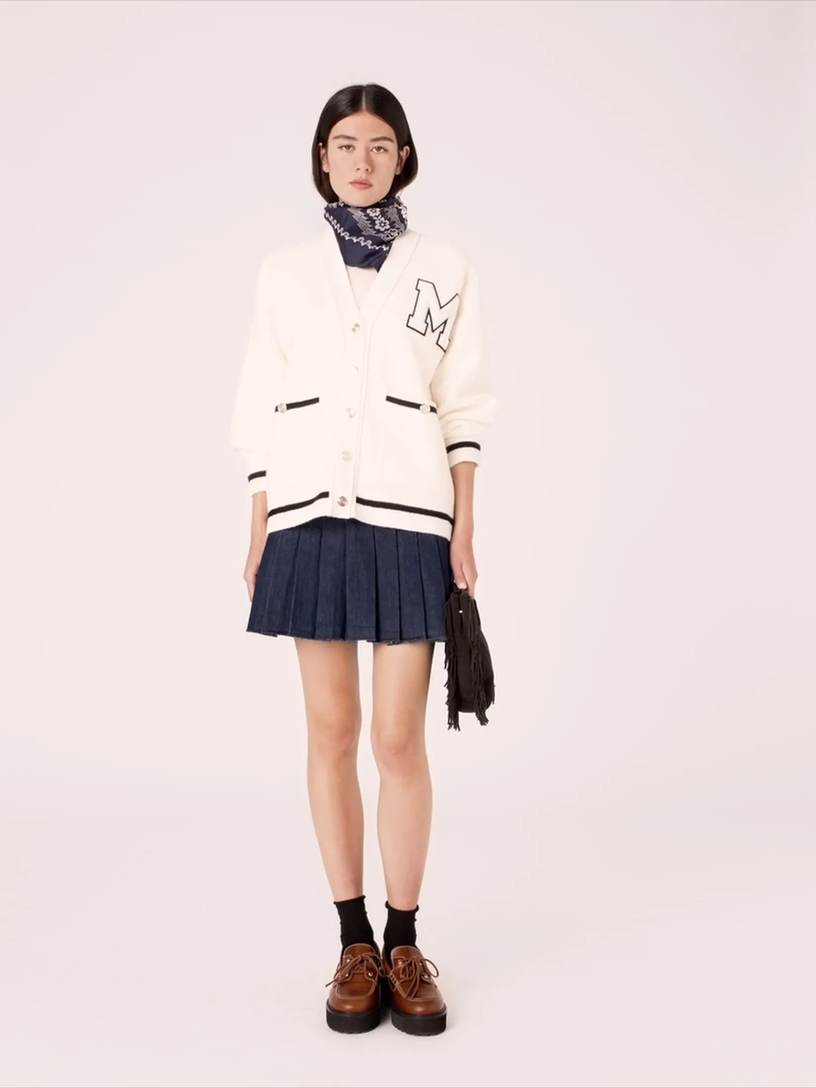 MAJE Women Long Cardigan With Embroidery