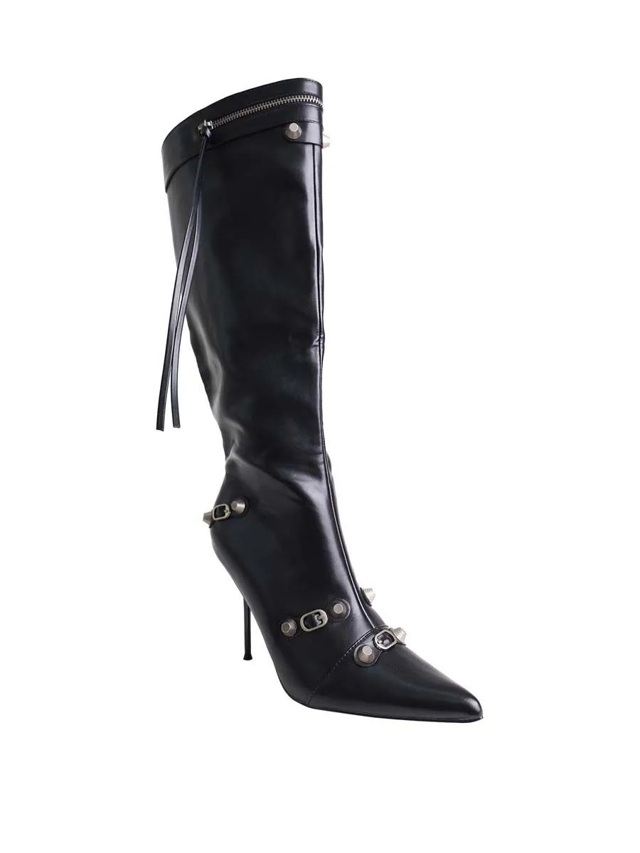 VILLAINS SF ESTI Women's Knee-High Boots BLACK