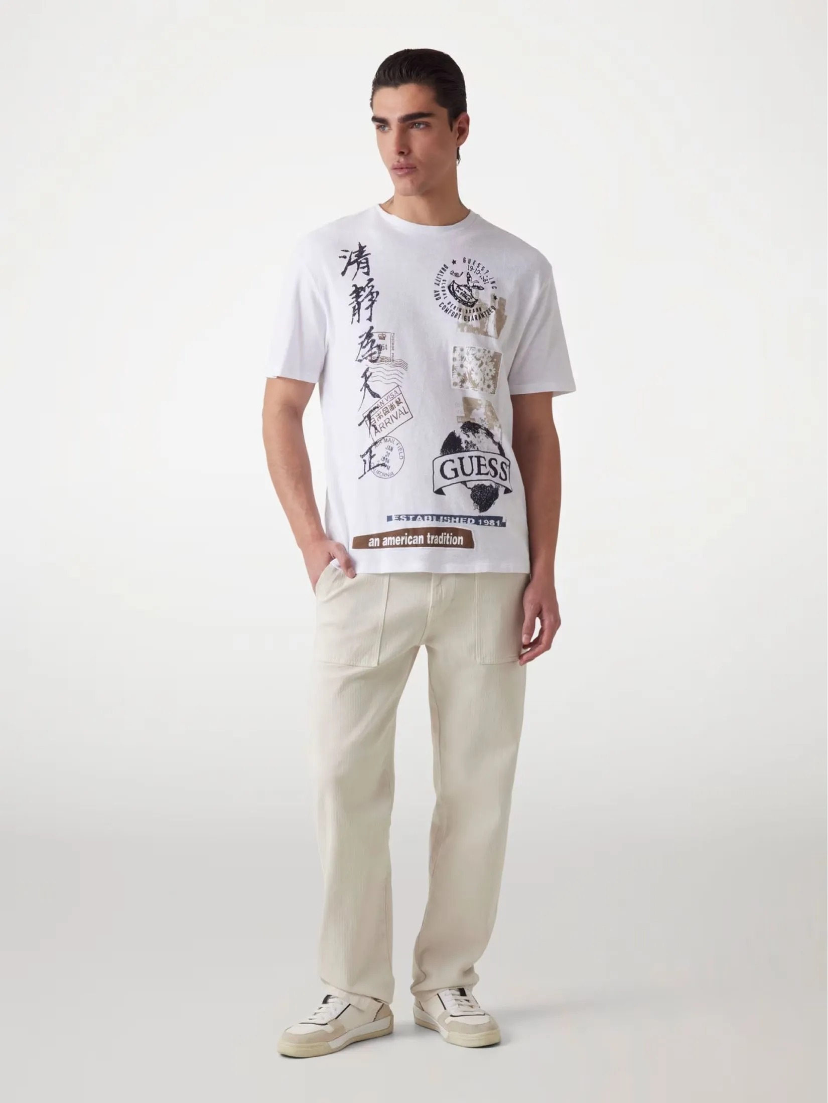 GUESS GUESS MEN  T-Shirt  M5GI26KCH21  -  White