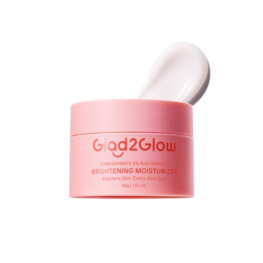 Glad2Glow Moisturizer Pomegranate5 Niacinamide Brightening 30 G.