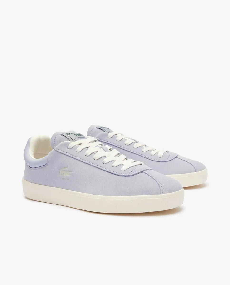 LACOSTE Light Blue Men’s Baseshot Tonal Leather Trainers
