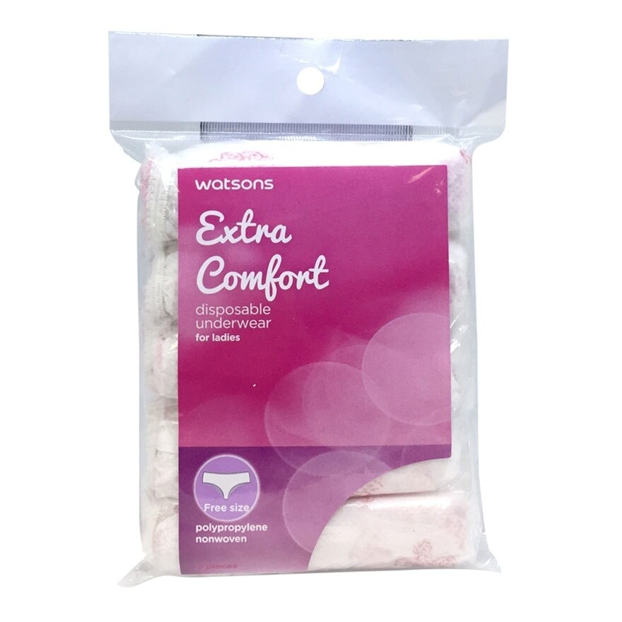 Watsons Extra Comfort Disposable Underwear ( Ladies - Free Size ) 5pcs.
