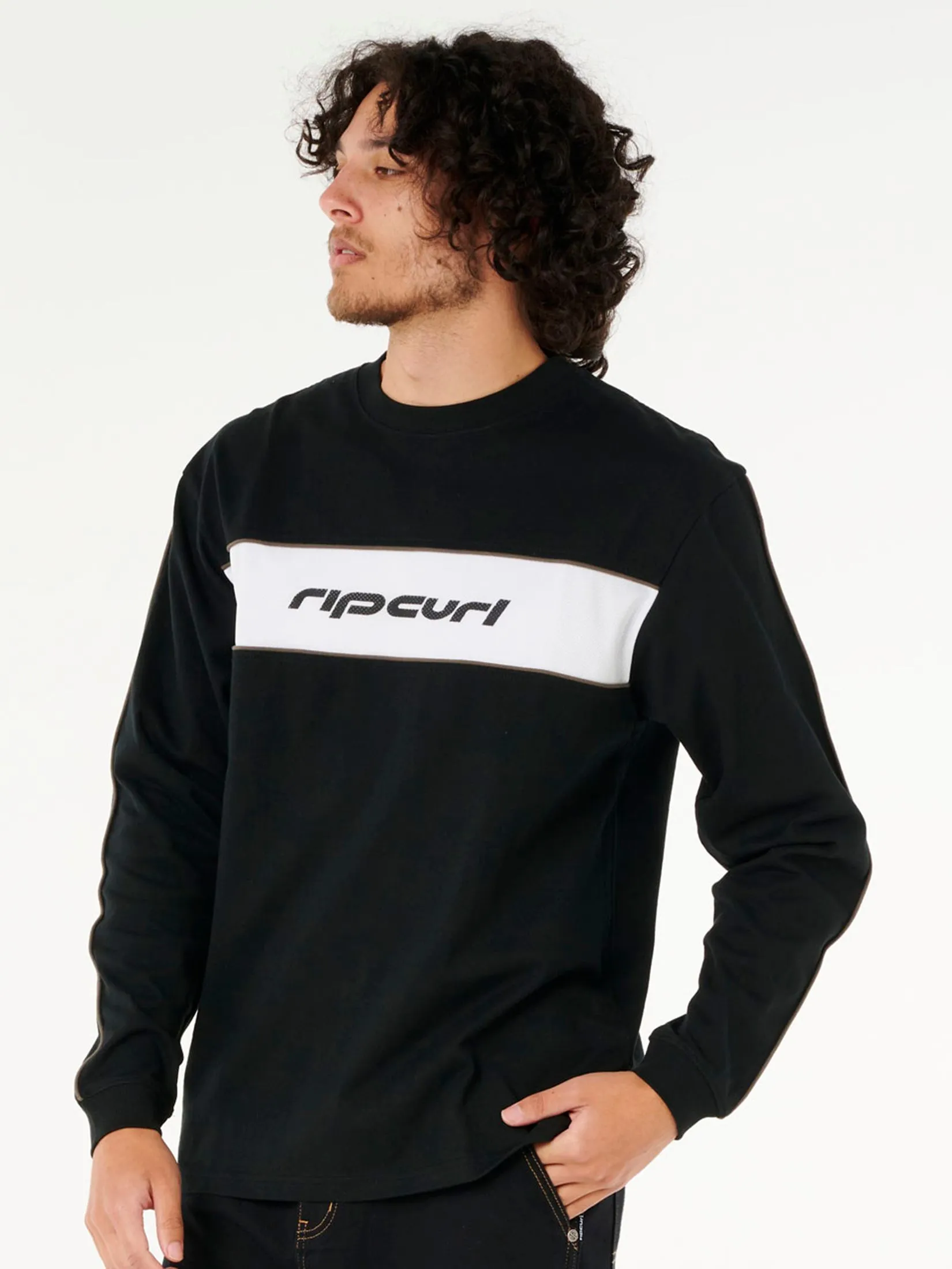 RIP CURL Men T-Shirt Archive L/S Black