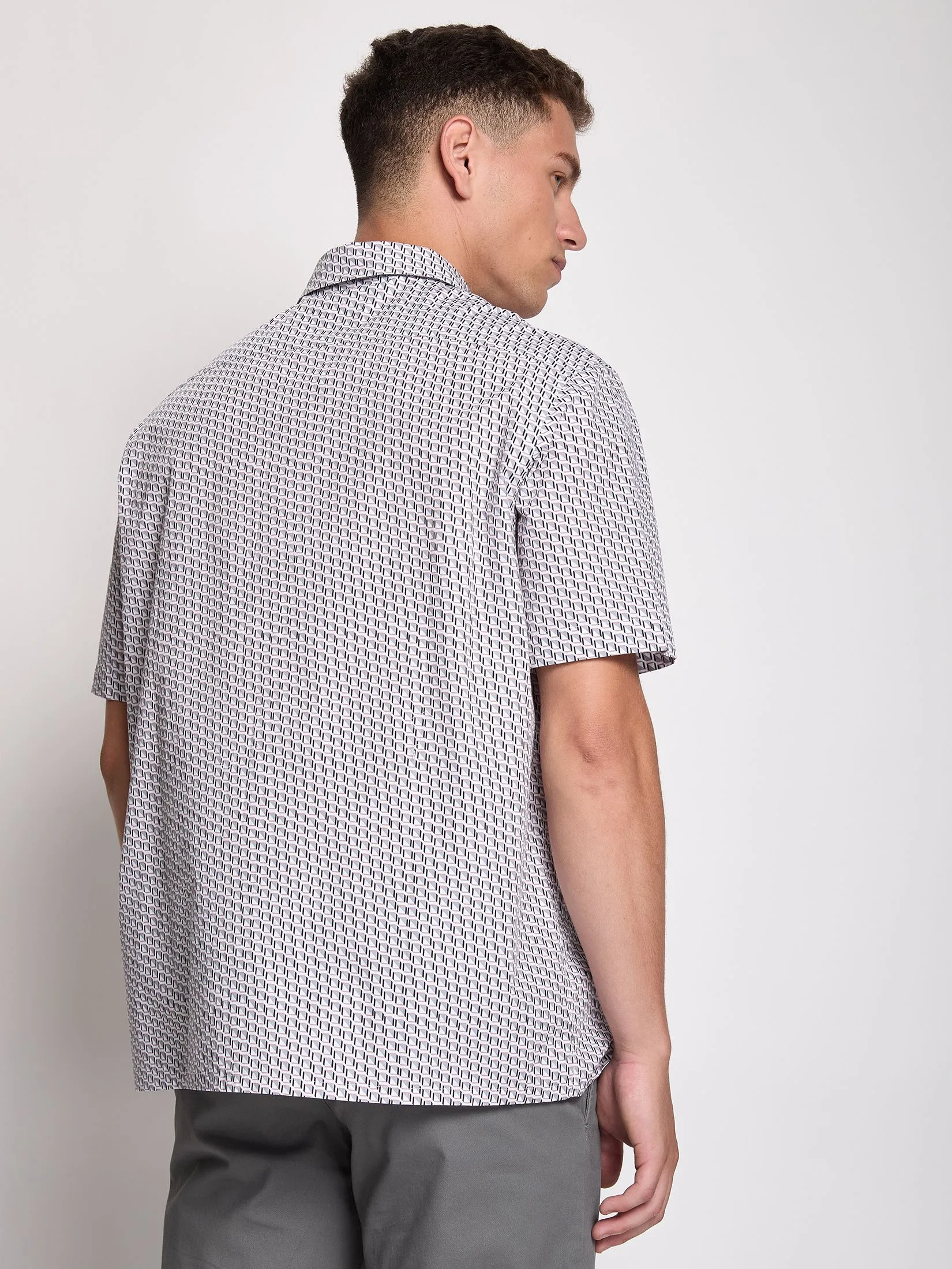 ALUMNUS Men Shirt Short Sleeves 2510SSRL31 Grey