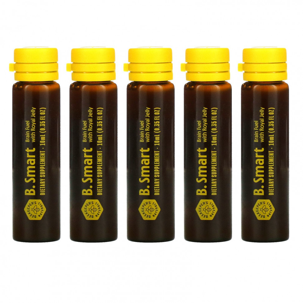 Beekeeper's Naturals, B. Smart Brain Fuel, 6 флаконов по 10 мл (0,35 жидк. унции)