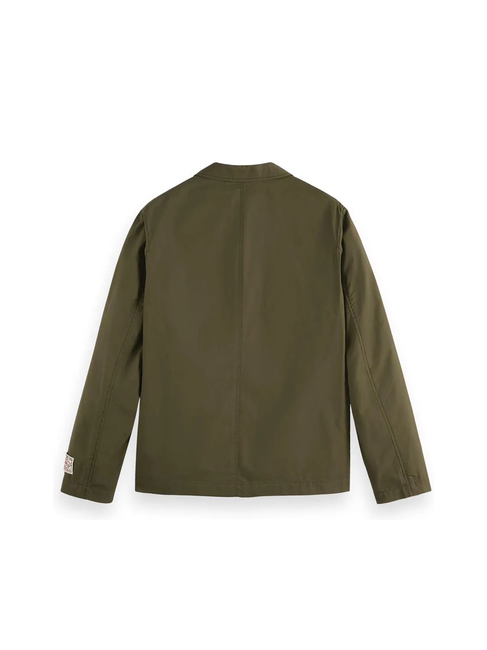 SCOTCH&SODA Men Blazer Relaxed Fit Unconstructed Cotton-Ripstop Military Classic Green