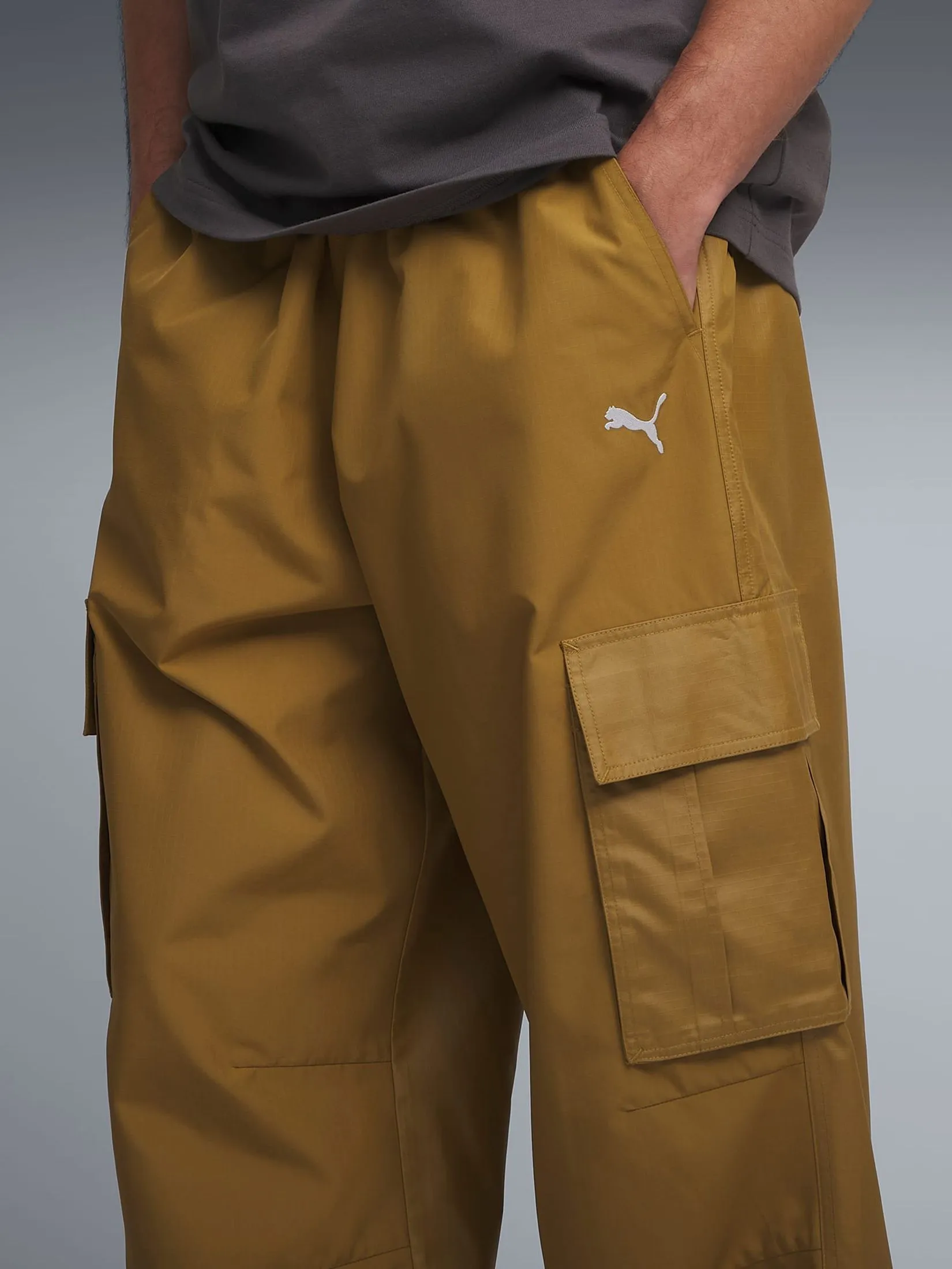 PUMA Men Cargo Pants Wardrobe Essentials Woven Honey Butter