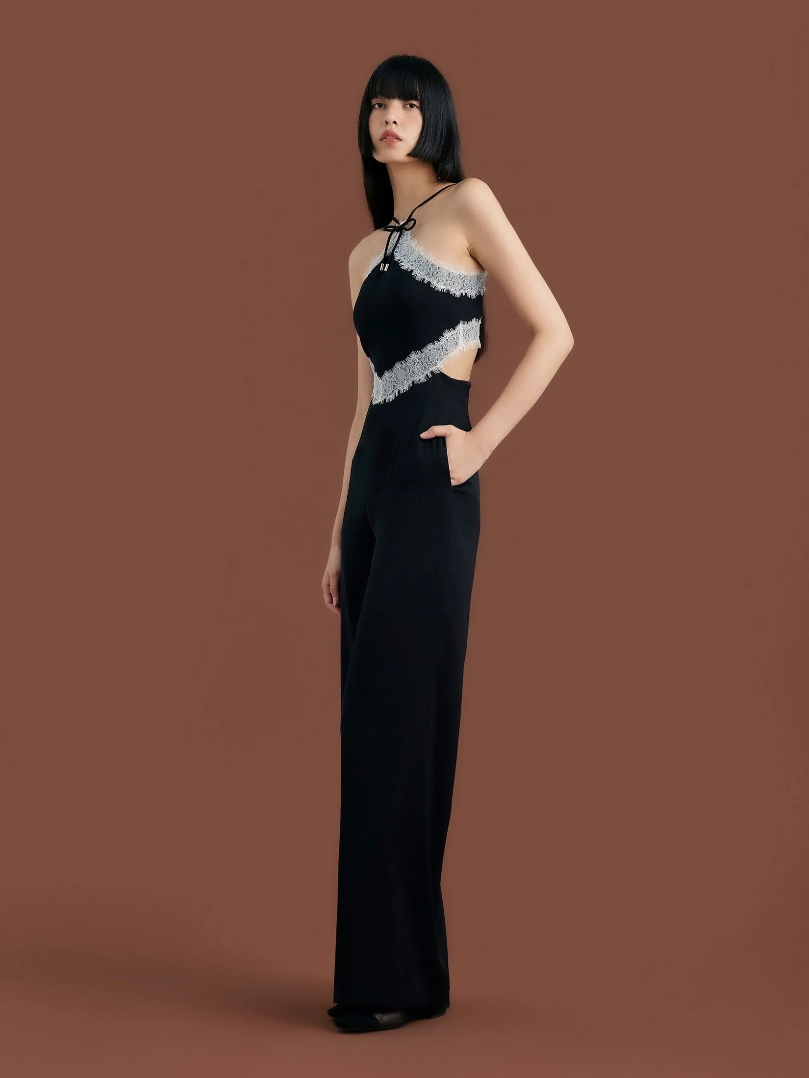 ASV (AW24)Delilah Women Handkerchief Jumpsuit Black