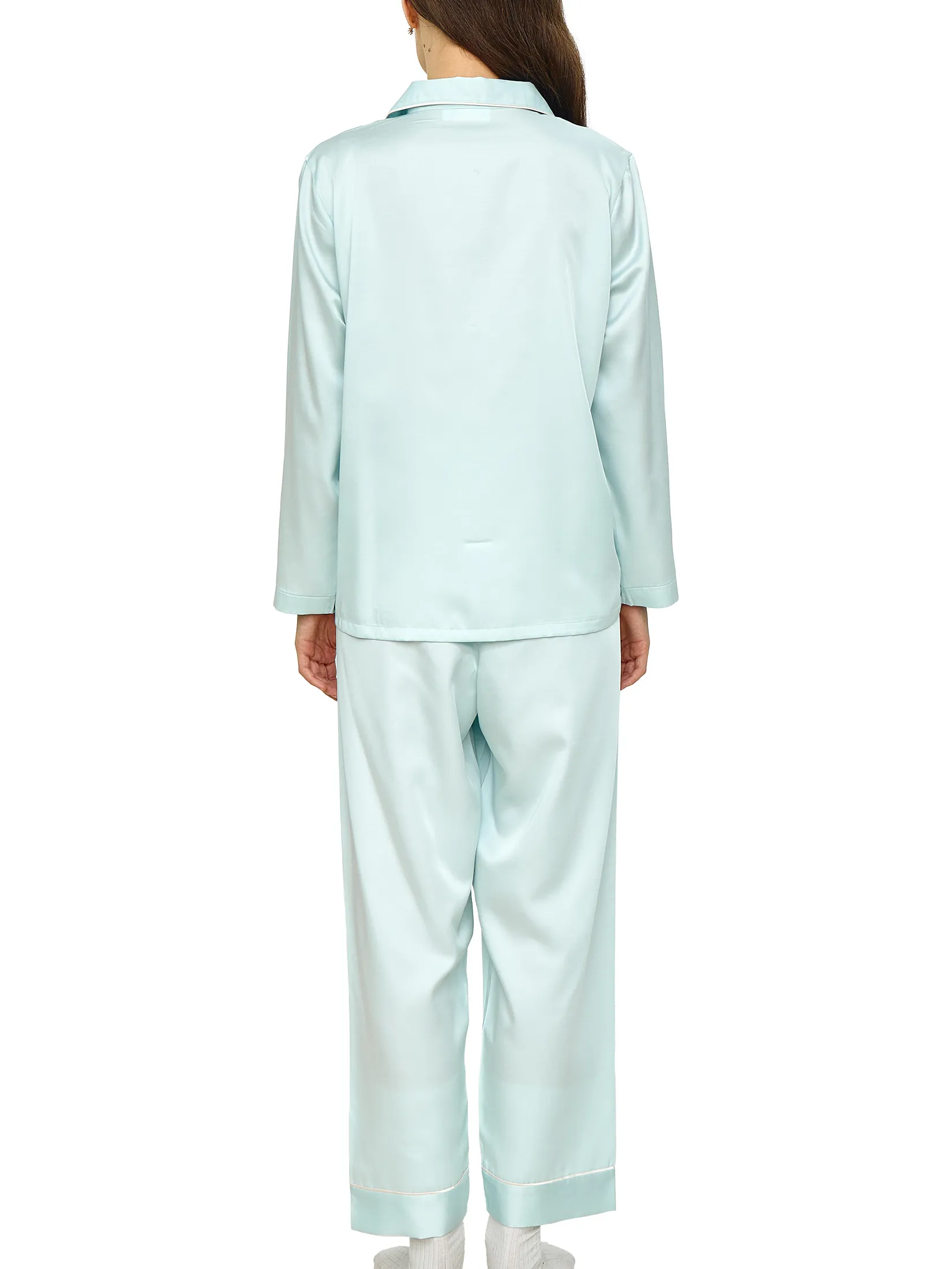 WACOAL Women Sleepwear Collection CAFE’ CATION Long sleeved and legged with fiber Collagen Saxe