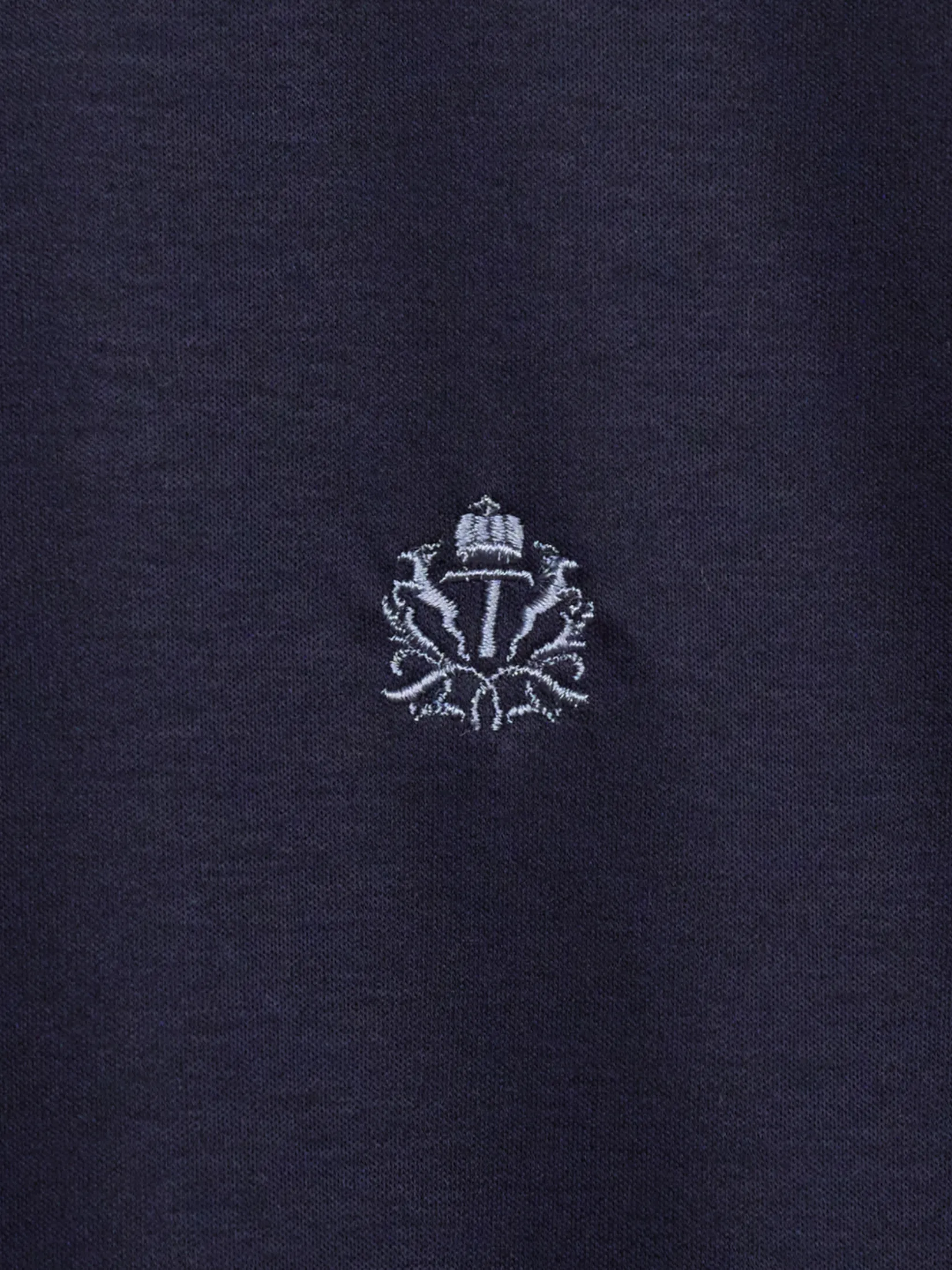 TAKEO KIKUCHI MEN NAVY SOFT ROYAL-COOL CUT&SEW POLO SHIRT