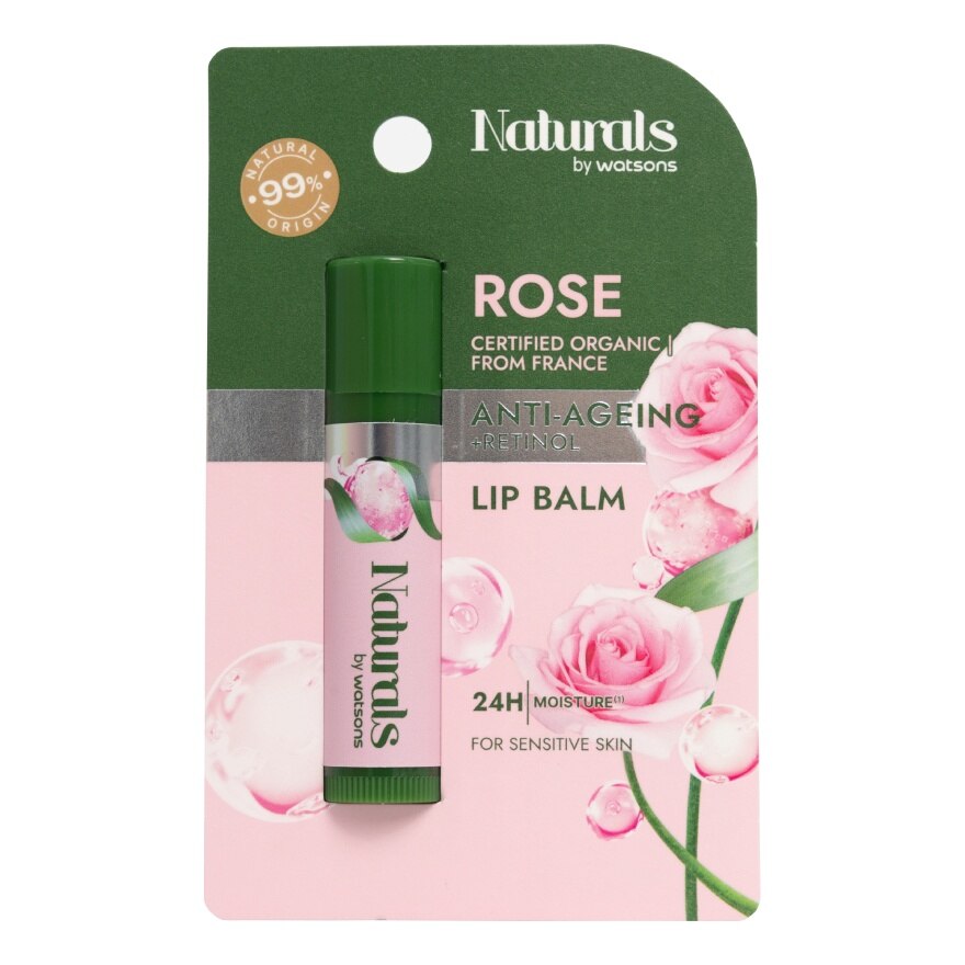 Naturals By Watsons Rose Anti-Ageing Lip Balm 4.5g.
