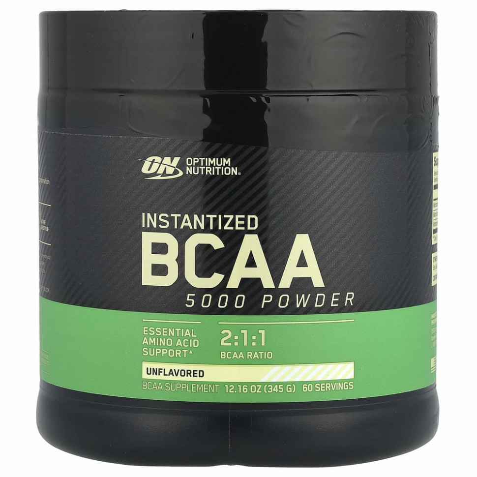 Optimum Nutrition, BCAA 5000, растворимый порошок, без добавок, 345 г (12,16 унции)