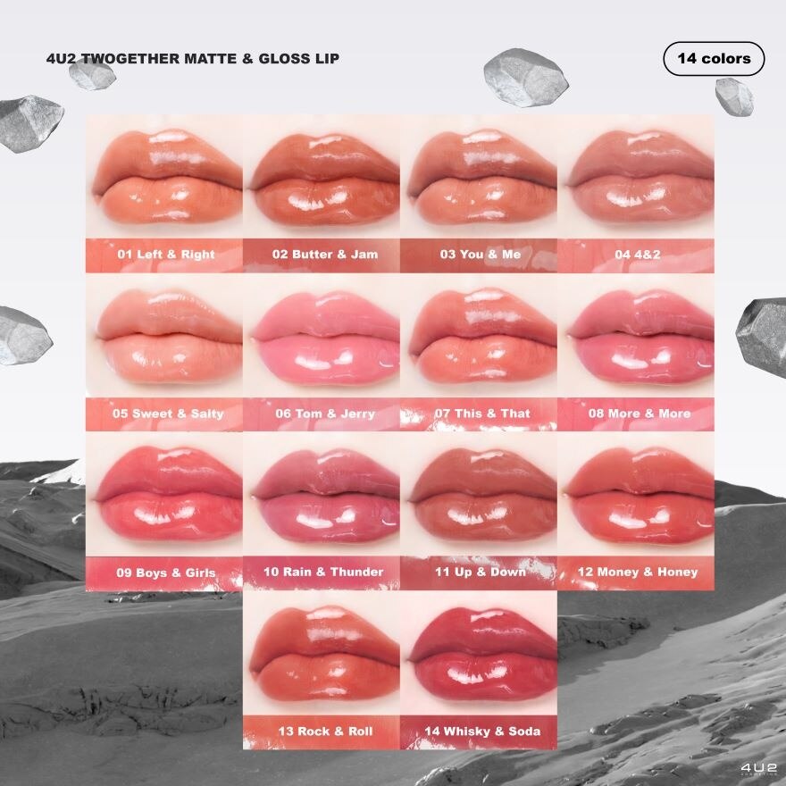 #4U2 Twogether Matte & Gloss Lip 2g 01