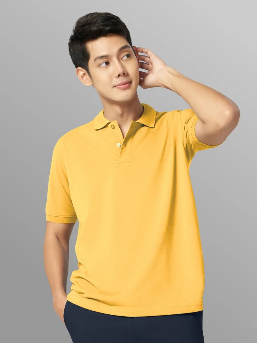 GQ Men Polo Shirt Minimal Yellow