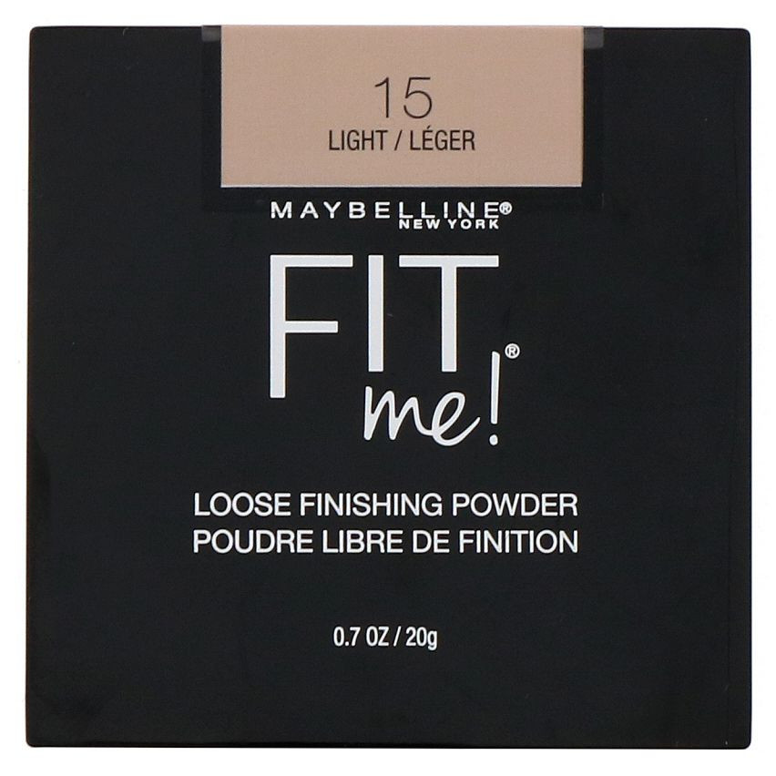 Maybelline, Fit Me, рассыпчатая пудра, оттенок 15 «Светлый», 20 г
