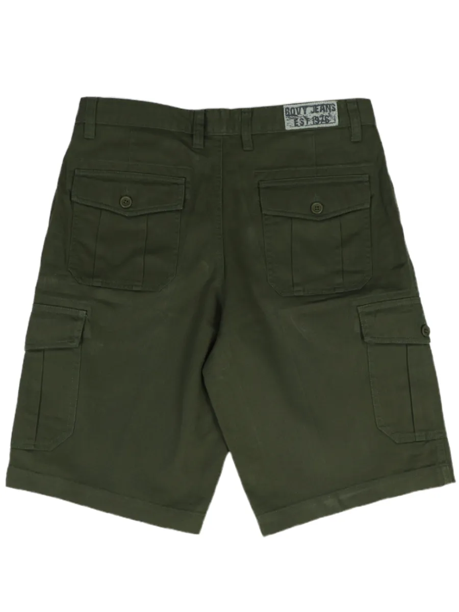 BOVY MEN S CARGO-SHORT PREMIUM COTTON OLIVE